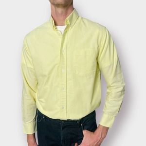 80s Irvine Park Light Yellow Long Sleeve‎ Button Down